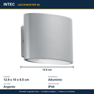 Applique LED da esterno 2 punti luce 3000-4000K IP44 Intec BOXTER - foto 3