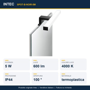 Applique LED da bagno 5W 4000K IP44 Intec - foto 2