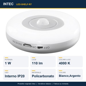 Lampada ricaricabile LED 1W 4000K Intec SHELF - foto 2