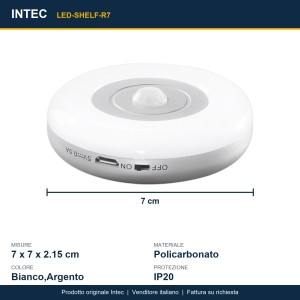 Lampada ricaricabile LED 1W 4000K Intec SHELF - foto 3