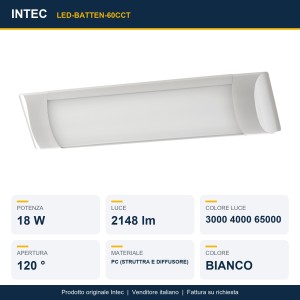 Barra LED 18W 60cm CCT bianca Intec - foto 2