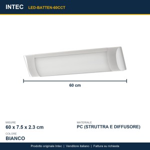 Barra LED 18W 60cm CCT bianca Intec - foto 3