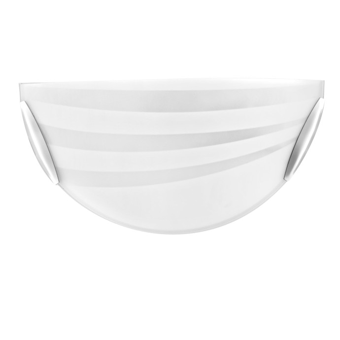 Applique da interno E27 bianca in vetro KUNA Luce Ambiente e Design