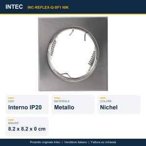 Struttura da incasso quadrata in metallo nichel Intec - foto 2