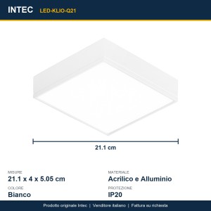 Plafoniera LED CCT 36W bianca 3000K/4000K Intec KLIO - foto 3