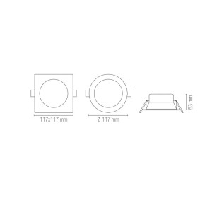 Faretto da incasso LED 7W CCT 3000/4000/6500K bianco Intec SNIPER - foto 6