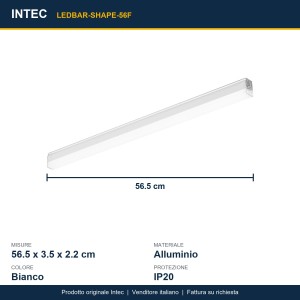 Barra LED SHAPE 9W 6500K 56,5 cm Intec - foto 3