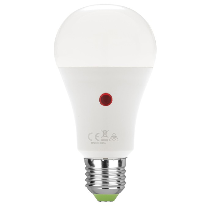 Lampadina LED con sensore crepuscolare E27 12W 4000K Intec