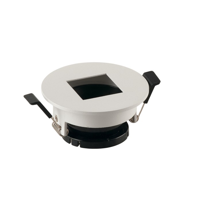Struttura per faretto da incasso rotonda bianca, foro quadrato 8,5 cm Intec STENOS