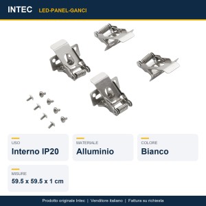 Accessorio per pannello LED kit 4 molle bianco Intec - foto 3