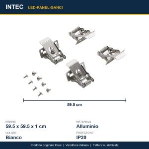 Accessorio per pannello LED kit 4 molle bianco Intec - foto 4