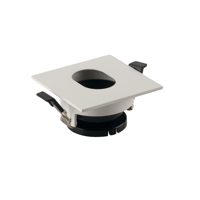 Struttura per faretto da incasso STENOS quadrata bianca foro ovale 8,5 cm Intec