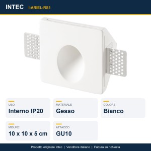 Lampada segnapasso da incasso GU10 bianca Intec ARIEL 10x10 cm - foto 2