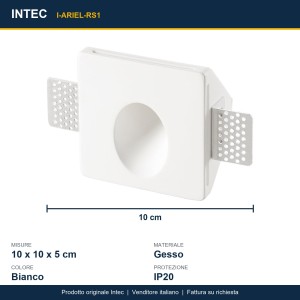 Lampada segnapasso da incasso GU10 bianca Intec ARIEL 10x10 cm - foto 3