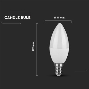 Lampadina LED E14 4,5W Candela 3 pezzi V-TAC VT-2076 - foto 7