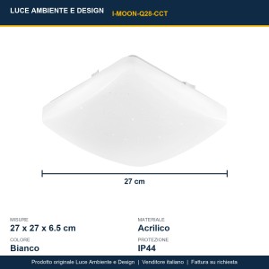 Plafoniera LED da bagno 18W 3000/4000/6500K IP44 bianca Luce Ambiente e Design - foto 3