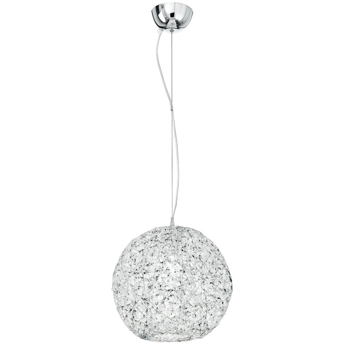 Sospensione E27 in Cromo 35 cm Luce Ambiente e Design ASTRA