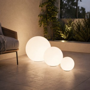 Lume da esterno sfera 40 cm bianco E27 Intec GECO - foto 4