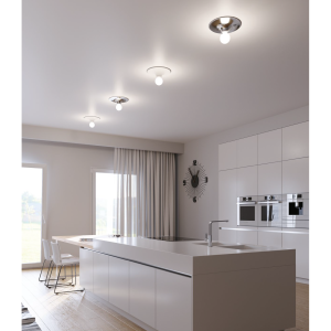 Plafoniera E27 cromata Ø30 cm Luce Ambiente e Design VESEVUS - foto 5
