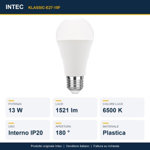 Lampadina LED E27 13W 6500K Intec - foto 2