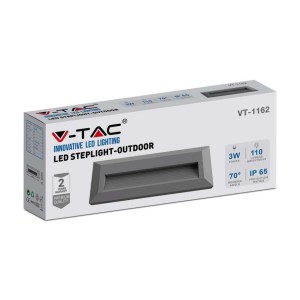 Faretto LED segnapasso 3W IP65 grigio V-TAC VT-1162 - foto 3