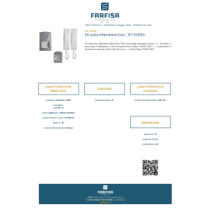 Kit citofonico bifamiliare 2 fili IP44 Farfisa 2CKSD+ - foto 2
