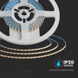 Striscia LED SMD2835 8W/m 24V 5m 120 LED/m 3mm V-TAC VT-2835-120 - Bobina da 5 m - foto 5