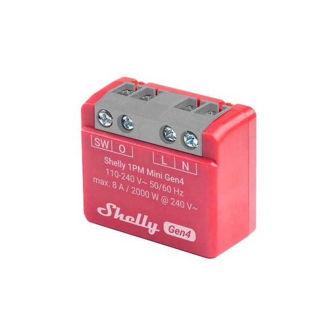 Shelly 1PM Mini Gen4 - Smart Relay 8A AC WiFi/BT/Matter/Zigbee + PM