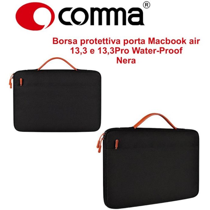 Borsa protettiva Macbook air 13,3 e 13,3Pro Water-Proof Nera Borsa protettiva Macbook air 13,3 e 13,3Pro Water-Proof Nera