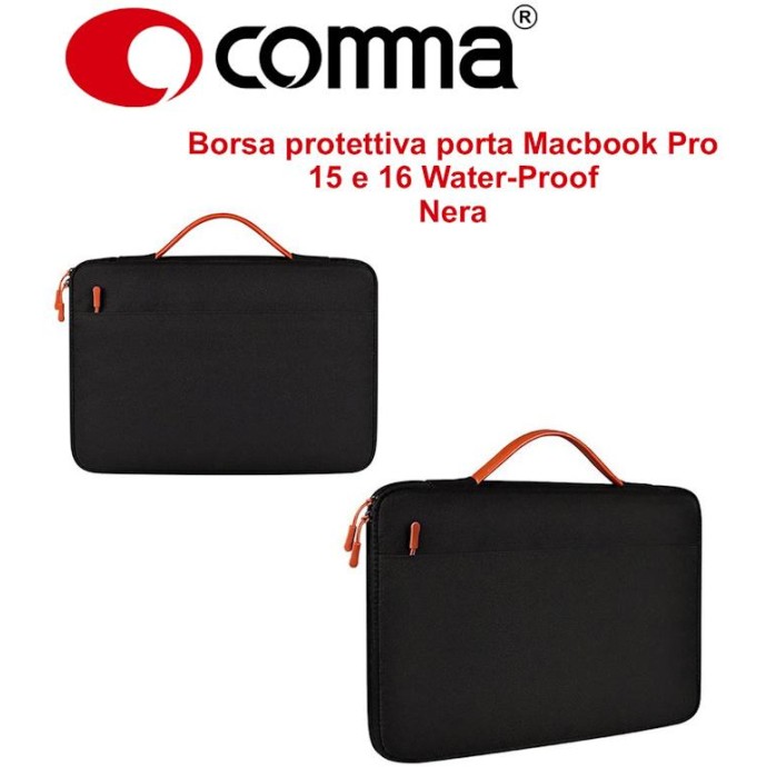 Borsa protettiva Macbook Pro 15.4 e 16 Water-Proof Nera Borsa protettiva Macbook Pro 15.4 e 16 Water-Proof Nera