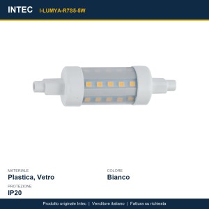 Lampadina LED R7S 5W 3000K 500 lm Intec - foto 3