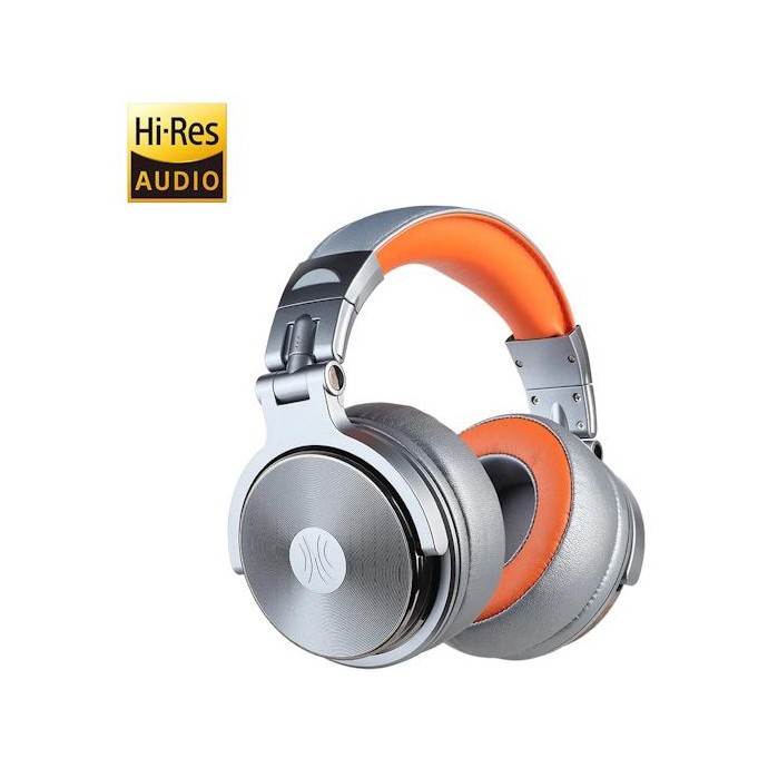 OneOdio Studio Pro 50 Hi-Res Cuffie DJ Cablate c/Microfono Silver/Orange OneOdio Studio Pro 50 Hi-Res Cuffie DJ Cablate c/Microfono Silver/Orange
