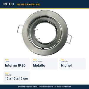 Struttura incasso orientabile IP20 metallo nichel Intec REFLEX - foto 2