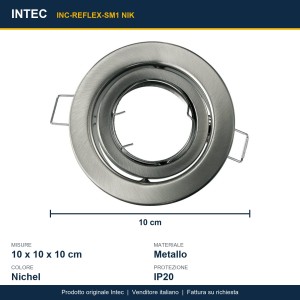 Struttura incasso orientabile IP20 metallo nichel Intec REFLEX - foto 3
