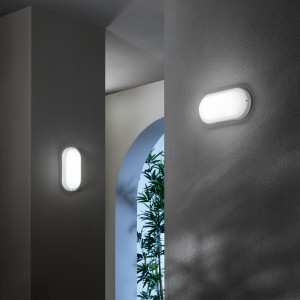 Plafoniera da esterno LED 12W 3000K IP65 bianca Intec FLIPPY - foto 5