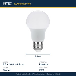 Lampadina LED E27 8W 3000K Intec - foto 3