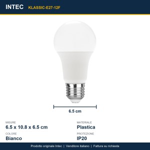 Lampadina LED E27 9,5W 6500K Intec - foto 3