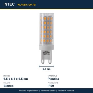 Lampadina LED G9 6,5W 4000K Bianco Intec - foto 3