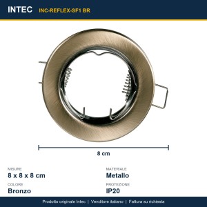 Struttura incasso in metallo bronzo IP20 Intec - foto 3