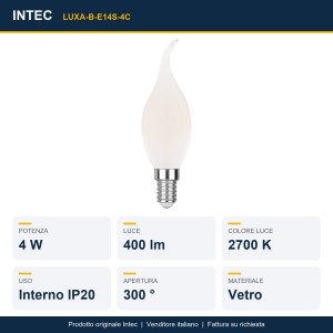 Lampadina LED E14 4W 400lm 2700K Intec - foto 2