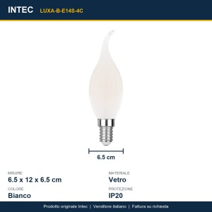 Lampadina LED E14 4W 400lm 2700K Intec - foto 3