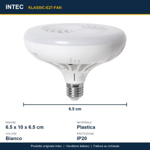 Lampadina LED con ventilatore E27 8W 4000K Intec - foto 3
