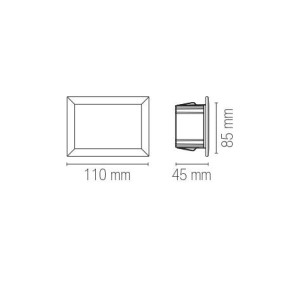 Segnapassi LED da esterno 3W CCT IP65 Intec SLAB - foto 4