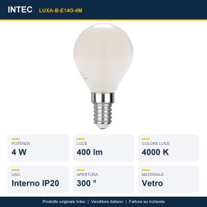 Lampadina LED E14 4W 400lm 4000K Intec - foto 2