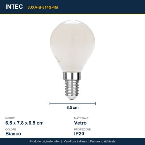 Lampadina LED E14 4W 400lm 4000K Intec - foto 3