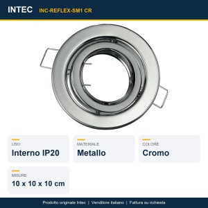 Struttura incasso orientabile in metallo cromo Intec - foto 2