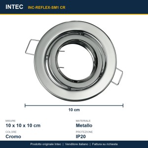 Struttura incasso orientabile in metallo cromo Intec - foto 3