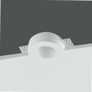 Incasso GU10 rotondo in gesso bianco 1 luce Intec - foto 5