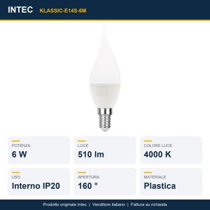 Lampadina LED E14 6W 4000K Intec - foto 2