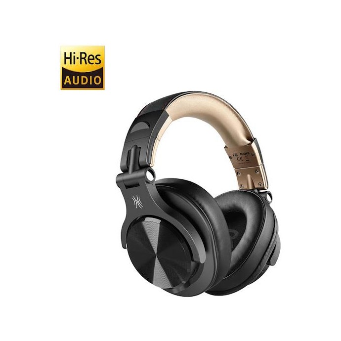 OneOdio Fusion A70 Hi-Res Cuffie DJ Wireless, Cavo e Microfono Gold/Black OneOdio Fusion A70 Hi-Res Cuffie DJ Wireless, Cavo e Microfono Gold/Black